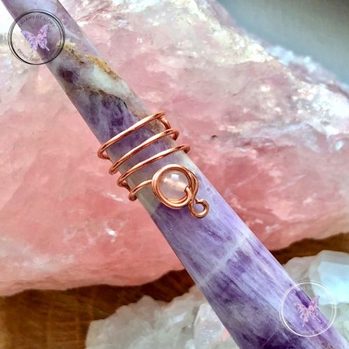 Rose Quartz Copper Ear Cuff